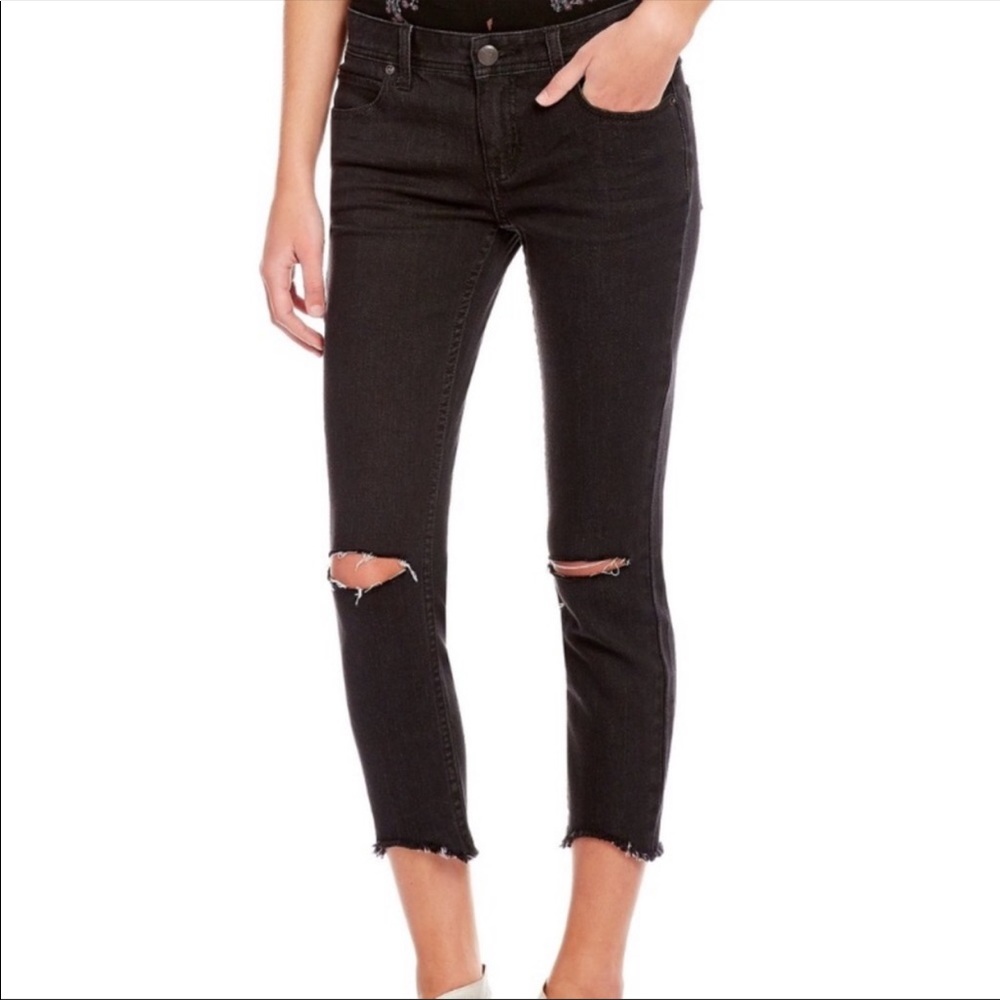 Free People Raw Hem Skinny Jeans